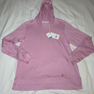 New FREE FLY Girl's Bamboo Shade Hoodie Pink Youth Large (14-16) Kids Girls